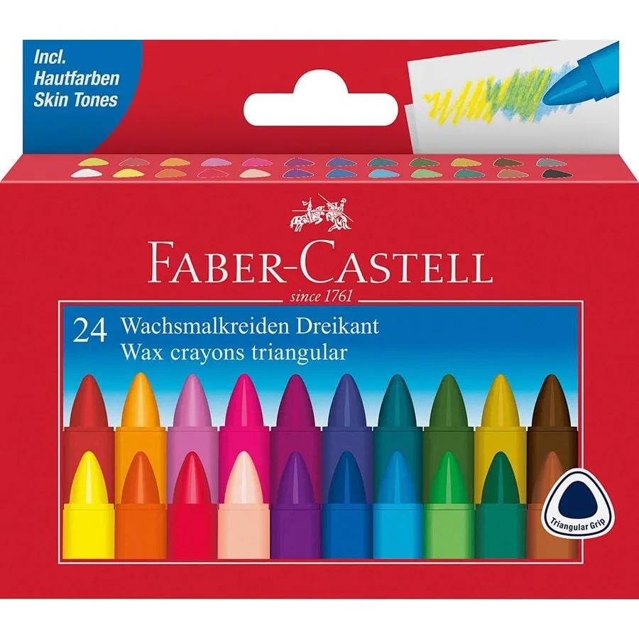 Təbaşir 24rəng Wax crayons Faber Castell