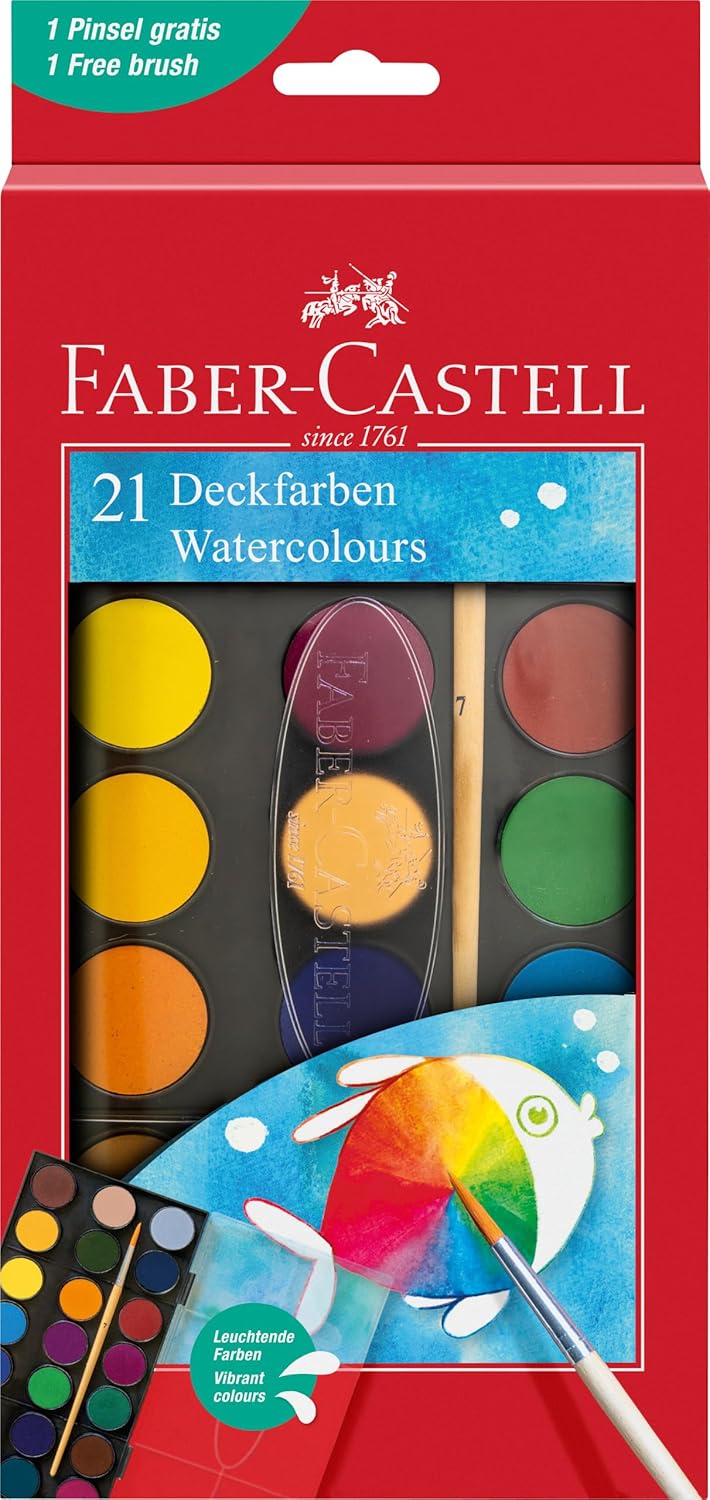 Akvarel boya +  fırça / 21 rəng / 125027 / Faber Castell