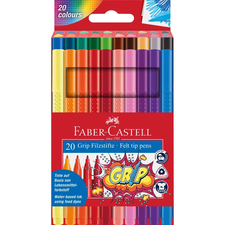 Flomaster 20 rəng / Grip / 155320 / Faber Castell