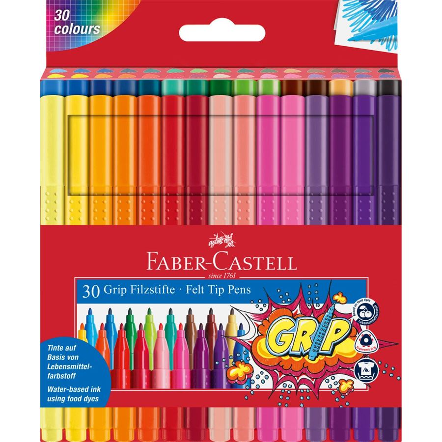 Flomaster 30 rəng / Grip / 155335 / Faber Castell