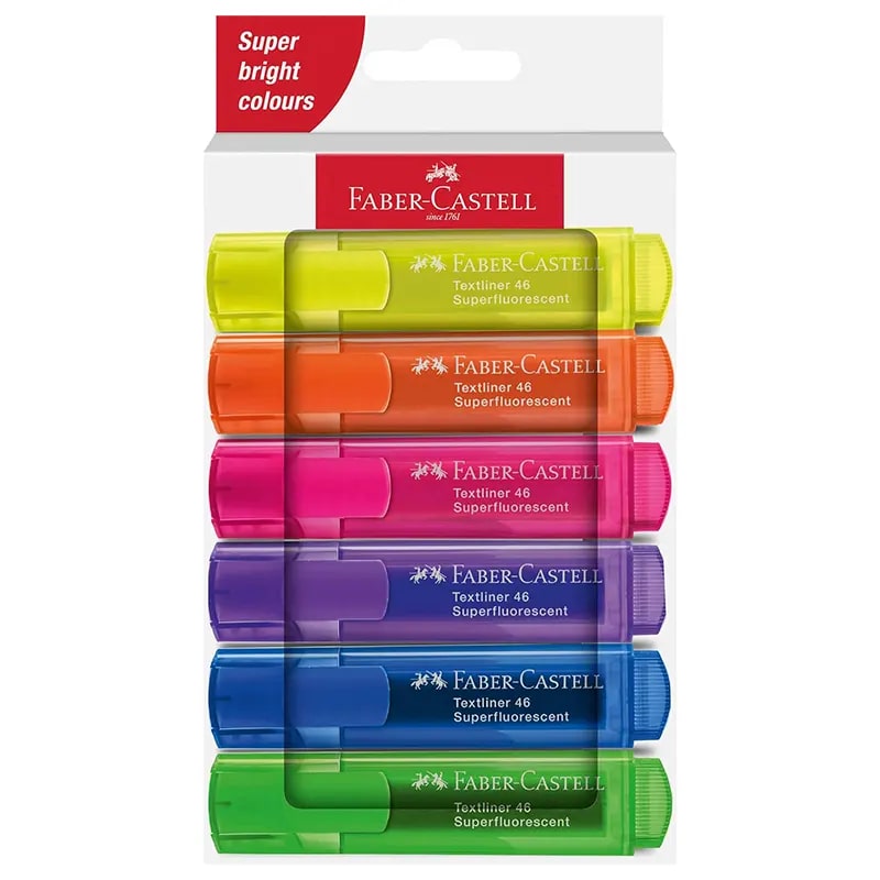 Textmarker 6 rəng / 254646 / FABER-CASTELL