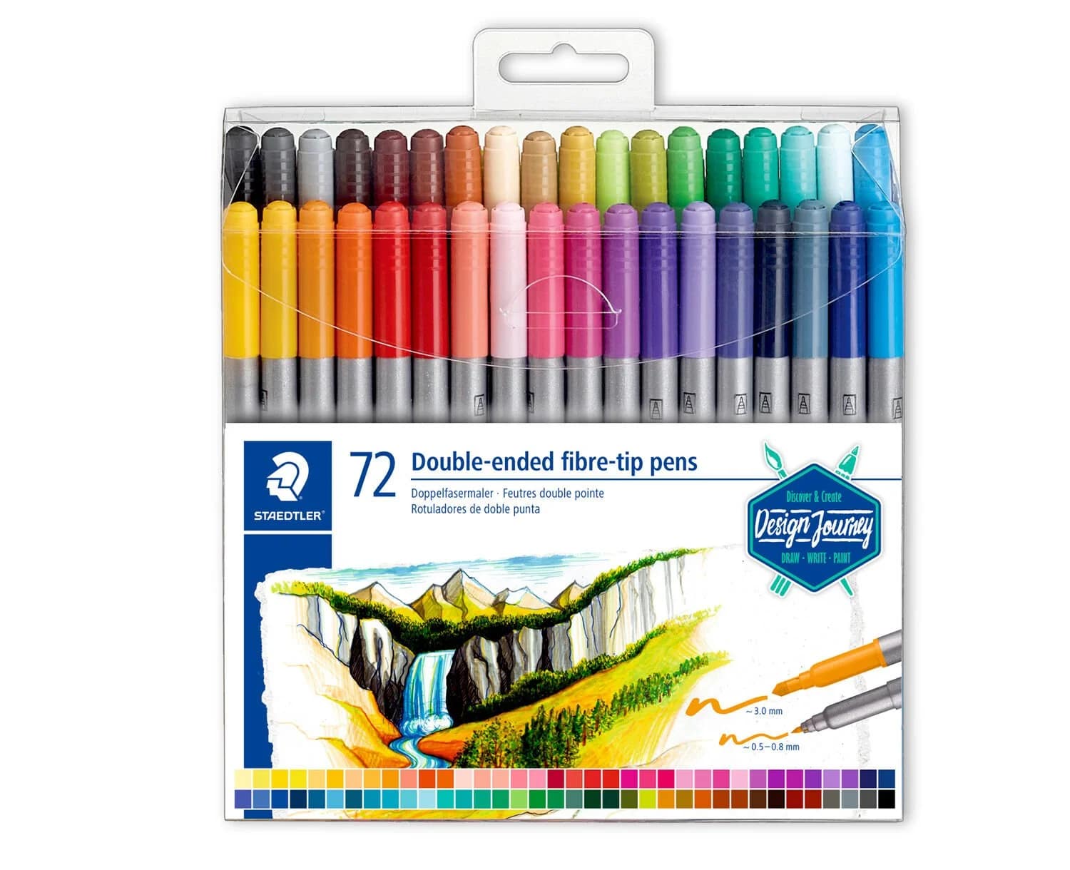 Flomaster - iki başlı / 72 rəng / 3200 TB72 / Staedtler
