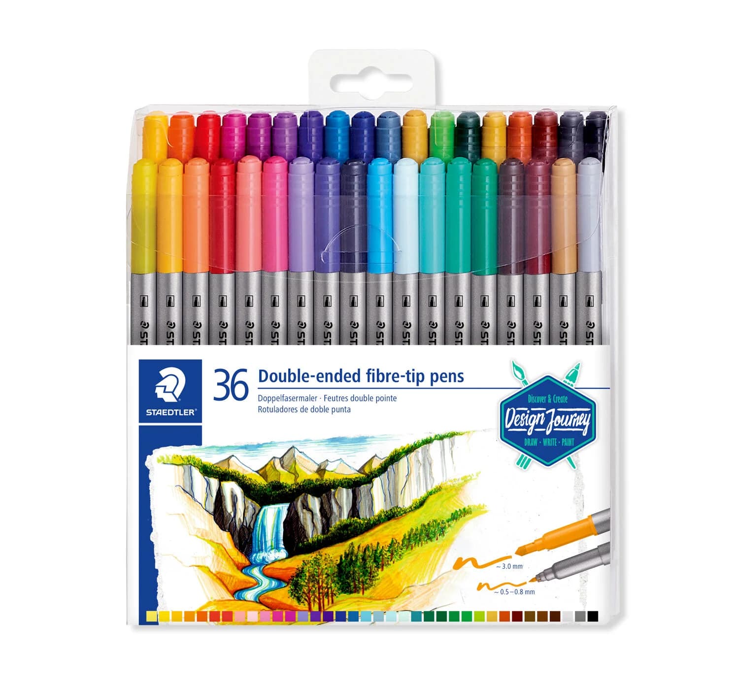Flomaster - iki başlı / 36 rəng / 3200 TB36 / Staedtler