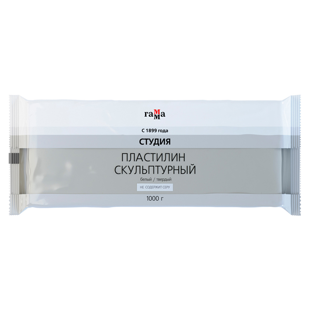 Plastilin Skulpturnıy Belıy / tverdıy / 1000 gr / Qamma