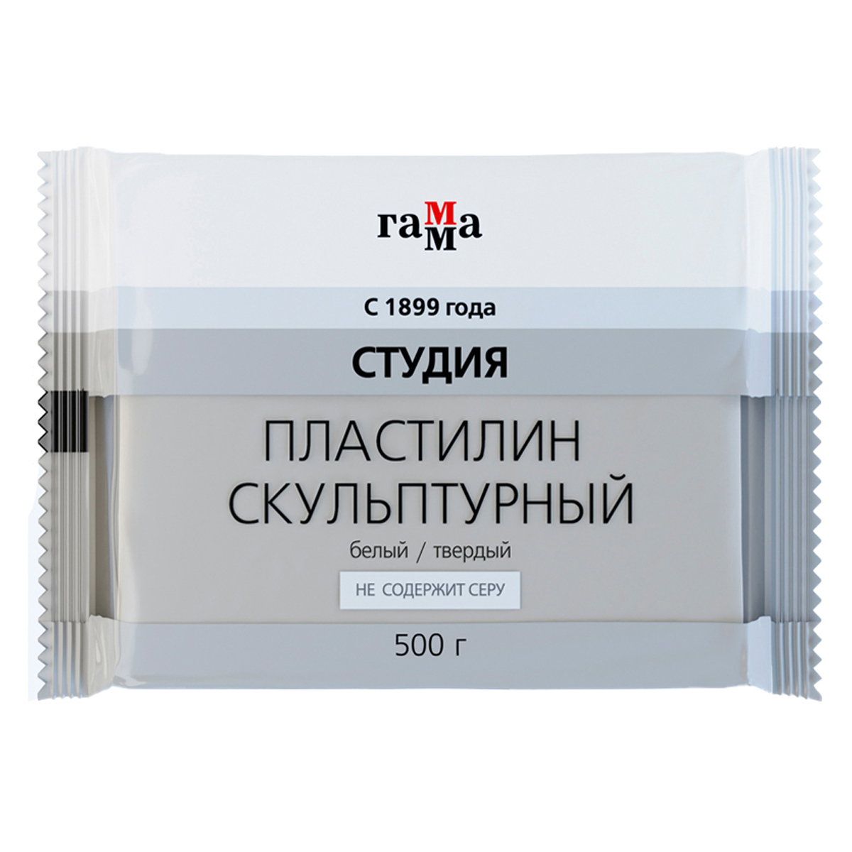 Plastilin Skulpturnıy Belıy / tverdıy / 500 gr / Qamma