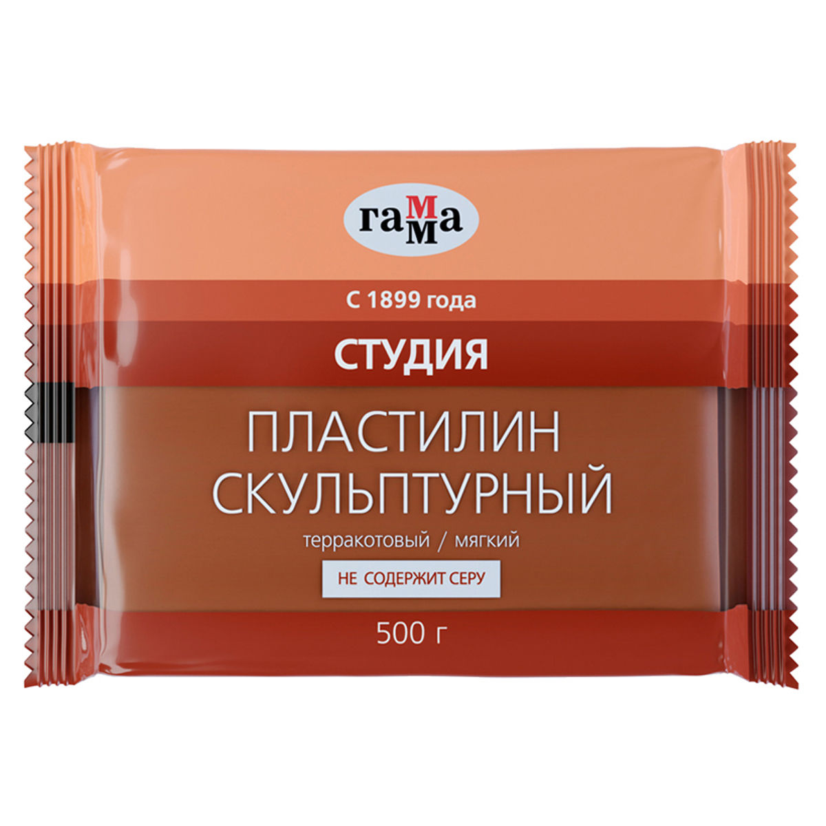 Plastilin Skulpturnıy Terraktovıy / myaqkiy / 500 gr / Qamma