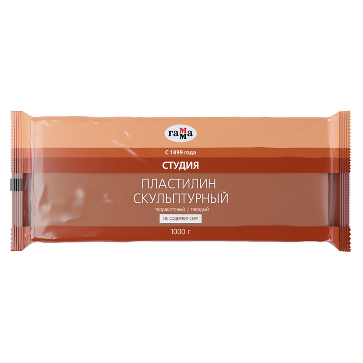Plastilin Skulpturnıy Terraktovıy / tverdıy / 1000 gr / Qamma