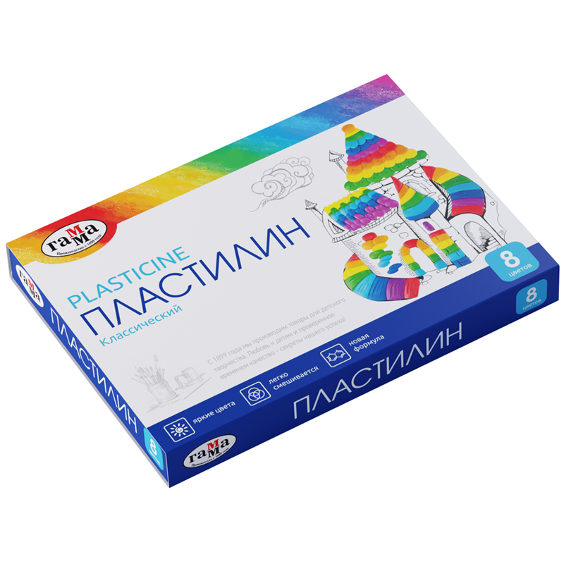 Plastilin 281031 "Klassiçeskiy" 8 rəng 160 qr 