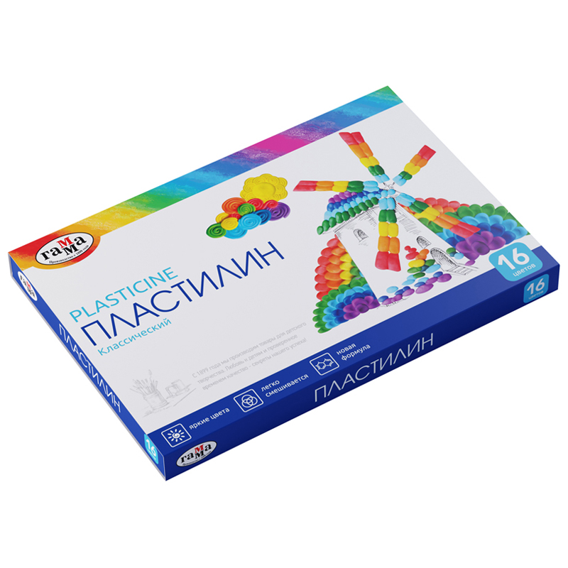 Plastilin 281034 "Klassiçeskiy"16 rəng 320 qr 