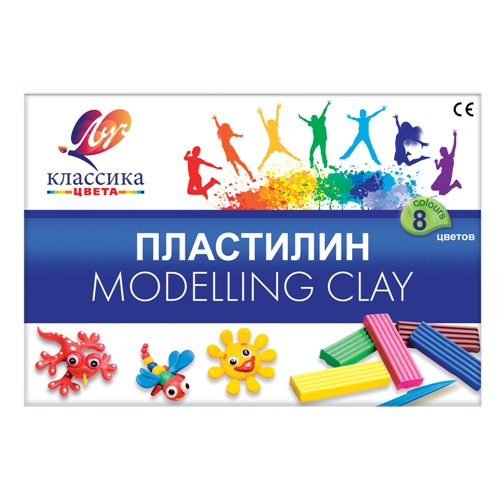 Plastilin 8 rəng / 12C 867-08 / Klassika / LUÇ