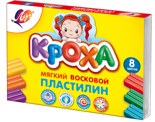 Plastilin 8 rəng / 25C 1551-08 / Kroxa / LUÇ