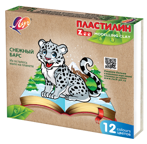 Plastilin 12 rəng / 29C 1722-08 / Zoo / LUÇ