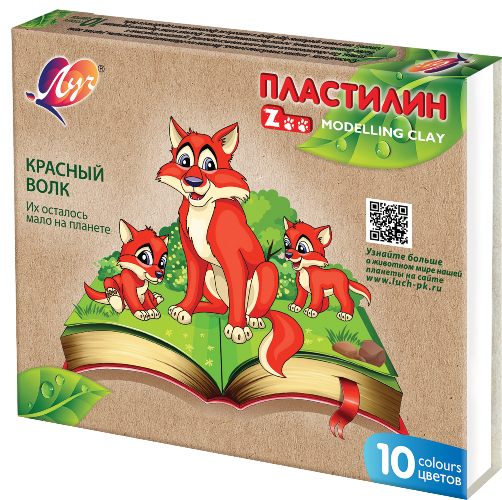 Plastilin 10 rəng / 29C 1721-08 / Zoo / LUÇ