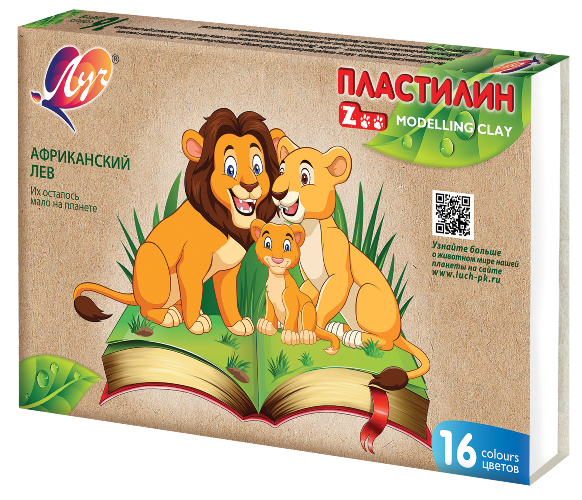 Plastilin 16 rəng / 29C 1723-08 / Zoo / LUÇ