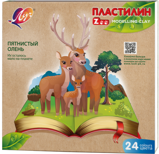 Plastilin 24 rəng / 30C 1809-08 / Zoo / LUÇ