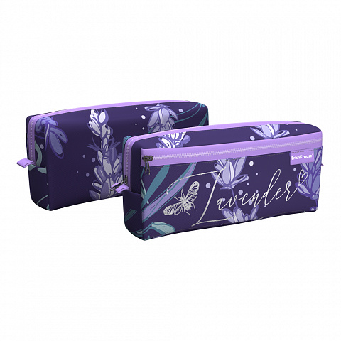 QƏLƏM ÇANTASI ERICHKRAUSE® 210X100X50ММ LAVENDER (İKİ HİSSƏLİ) 56970