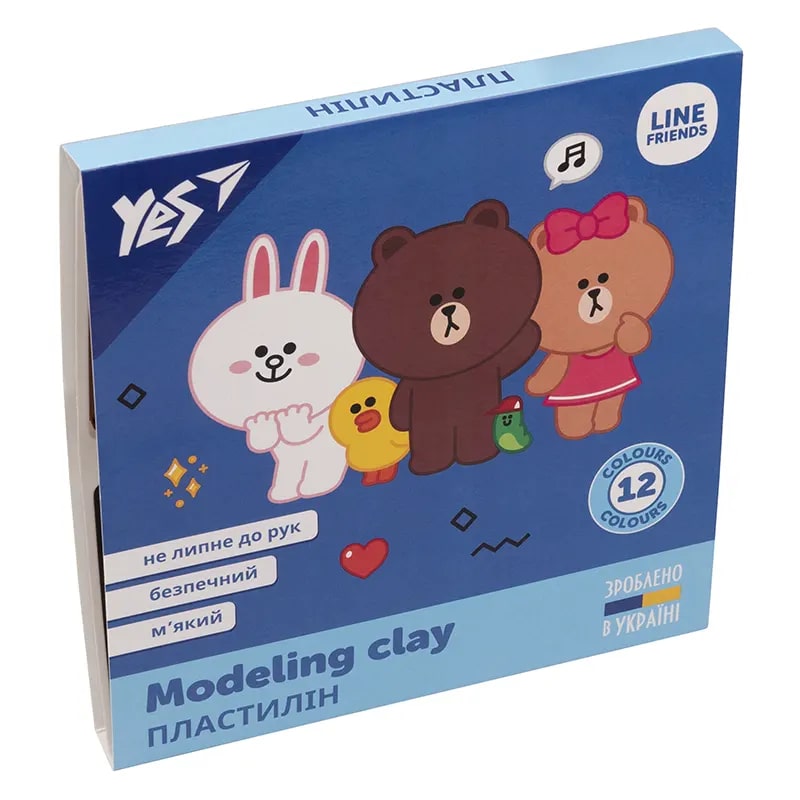 Plastilin 240 gr / 12 rəng / 540621 / YES