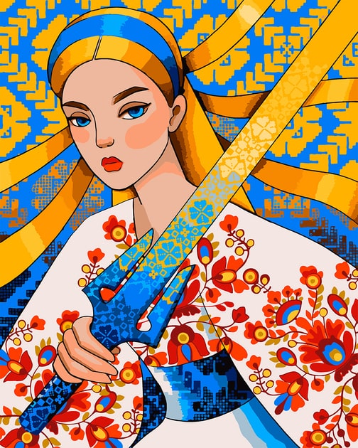 Kətan nömrəli 40*50 + Rənglərlə 954447 Santi