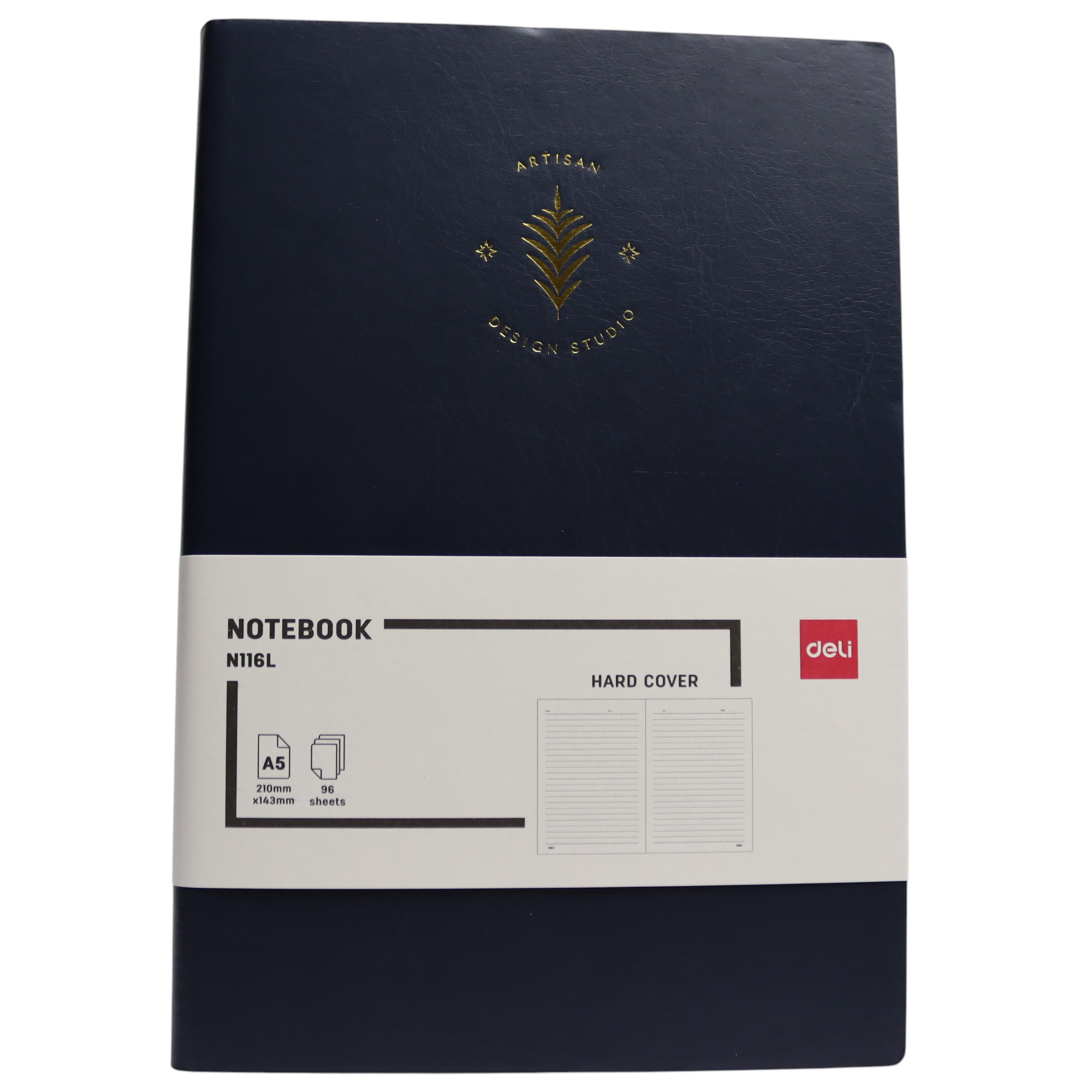 Bloknot Deli N116L A5 96v Dəri üzlü BLUE