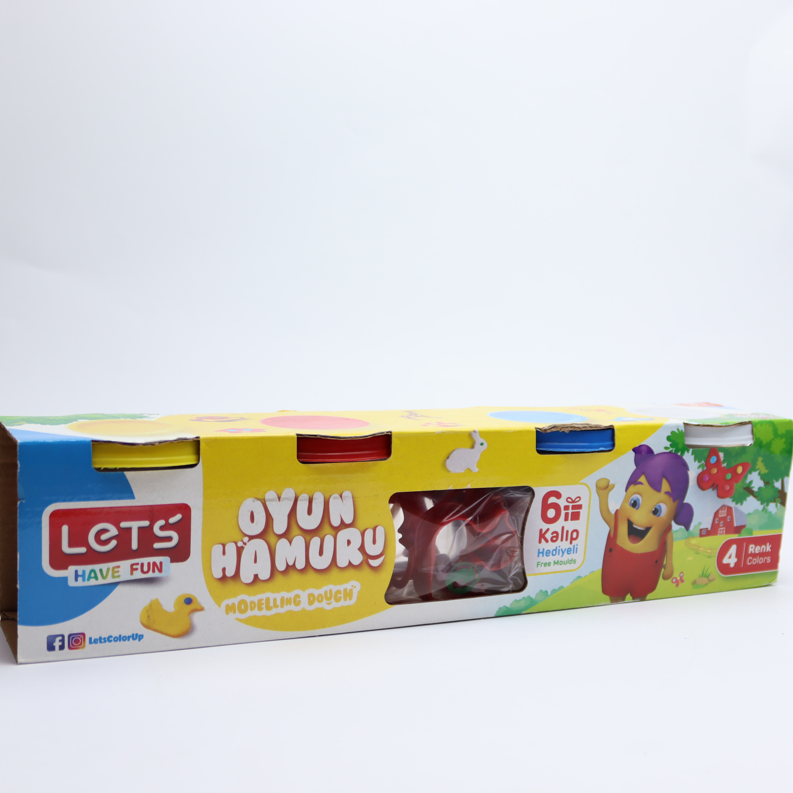Plastilin 4 rəng / 600 gr / L834015 / LETS