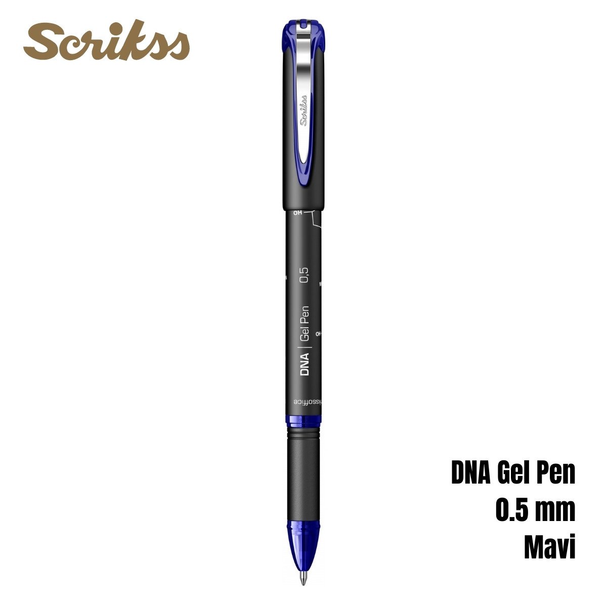 Qələm gel 0.5 mm DNA mavi / 78492 / Scrikss