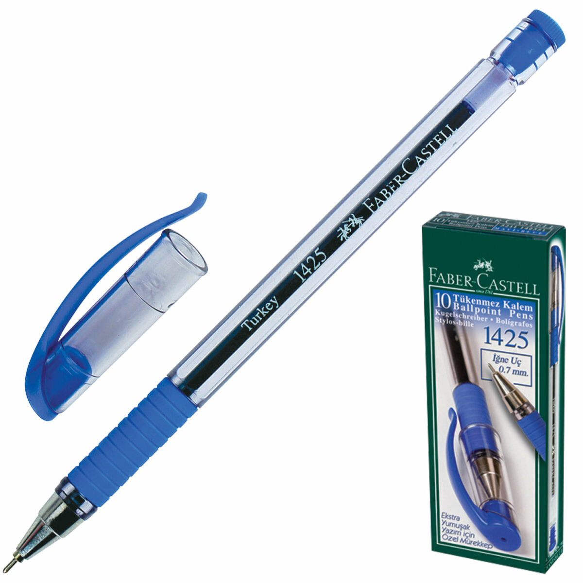 Qələm diyircəkli 0,7mm mavi  142551 Faber Castell