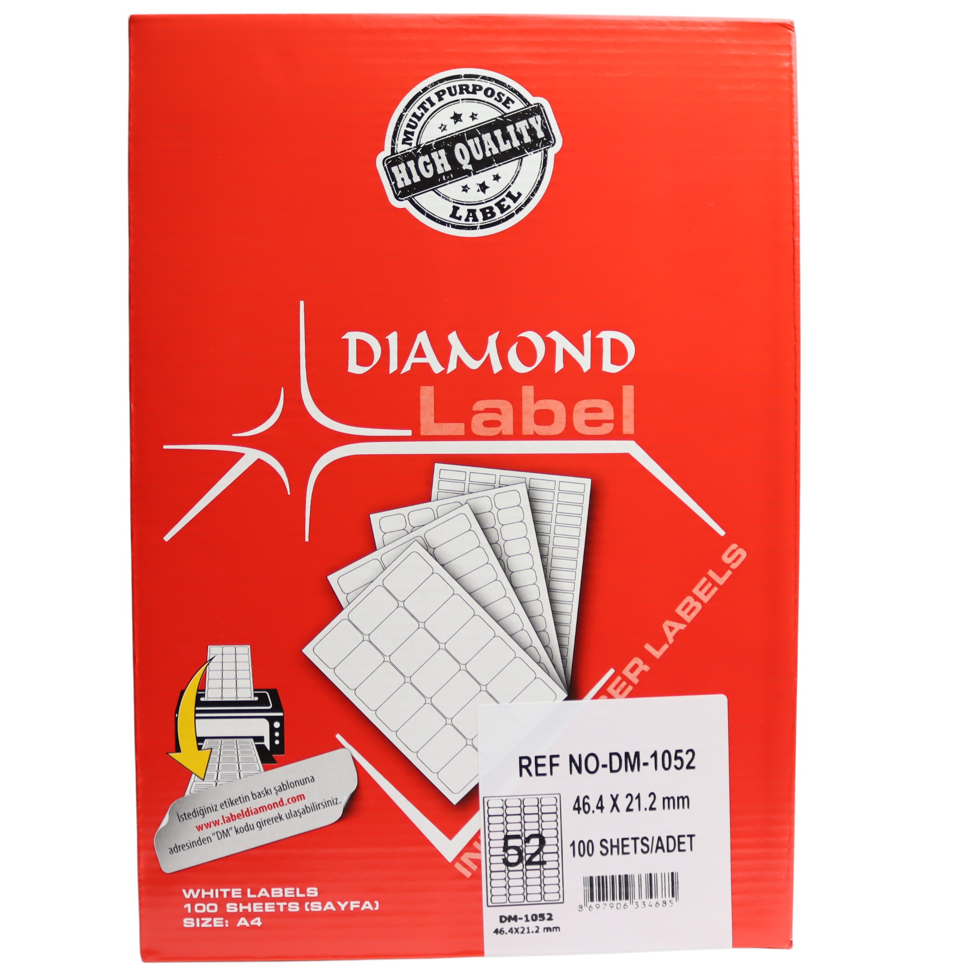 Label  (46.4*21.2) DM-1052 52 ədədli / Diamond