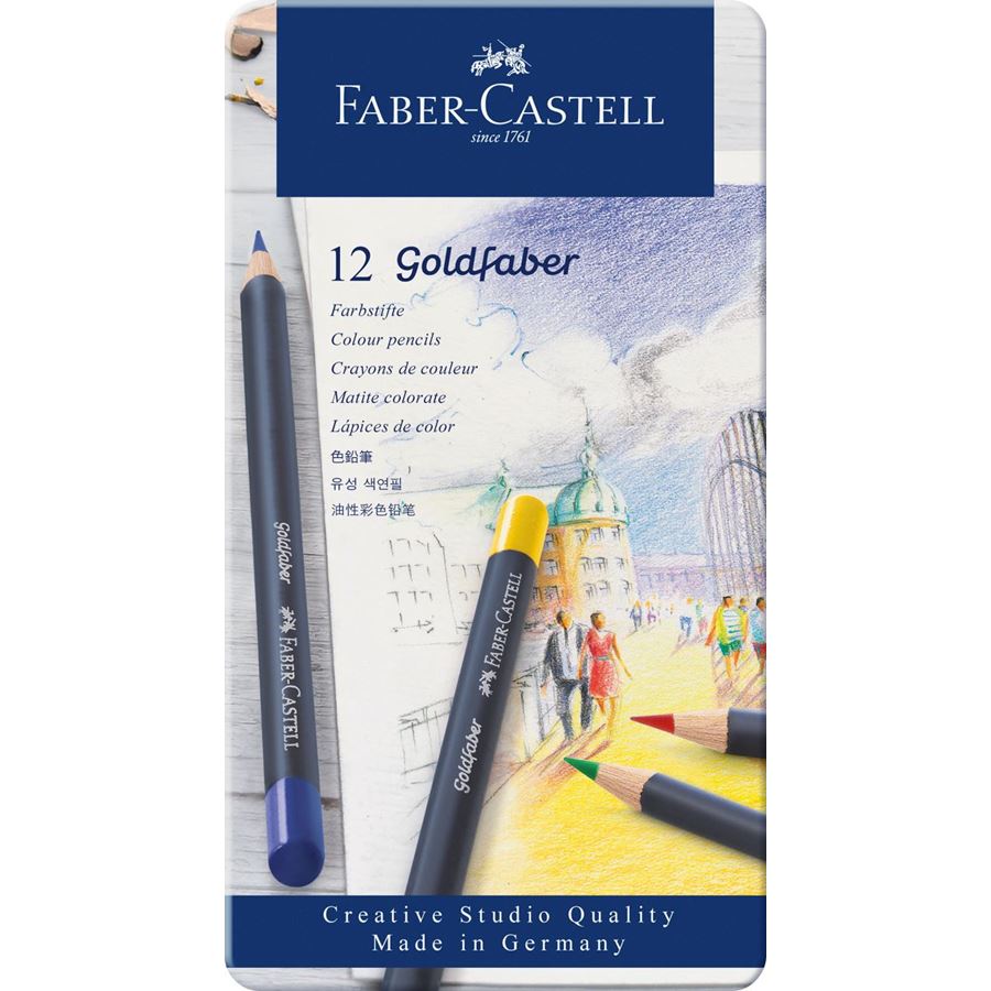 KARANDAŞ 12 RƏNGLİ / metal qutu / 114712 / FABER CASTEL