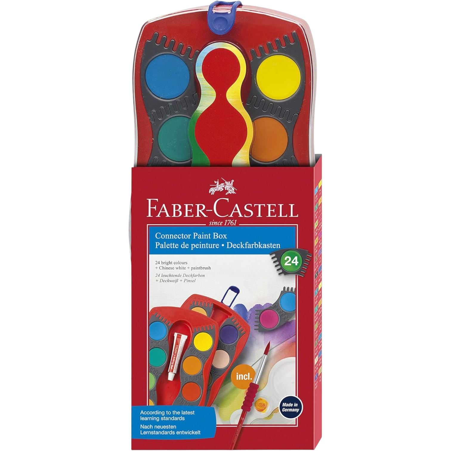 Akvarel boya + 1 tubik bəyaz boya & 1 fırça / 24 rəng / 125029 / Faber Castell