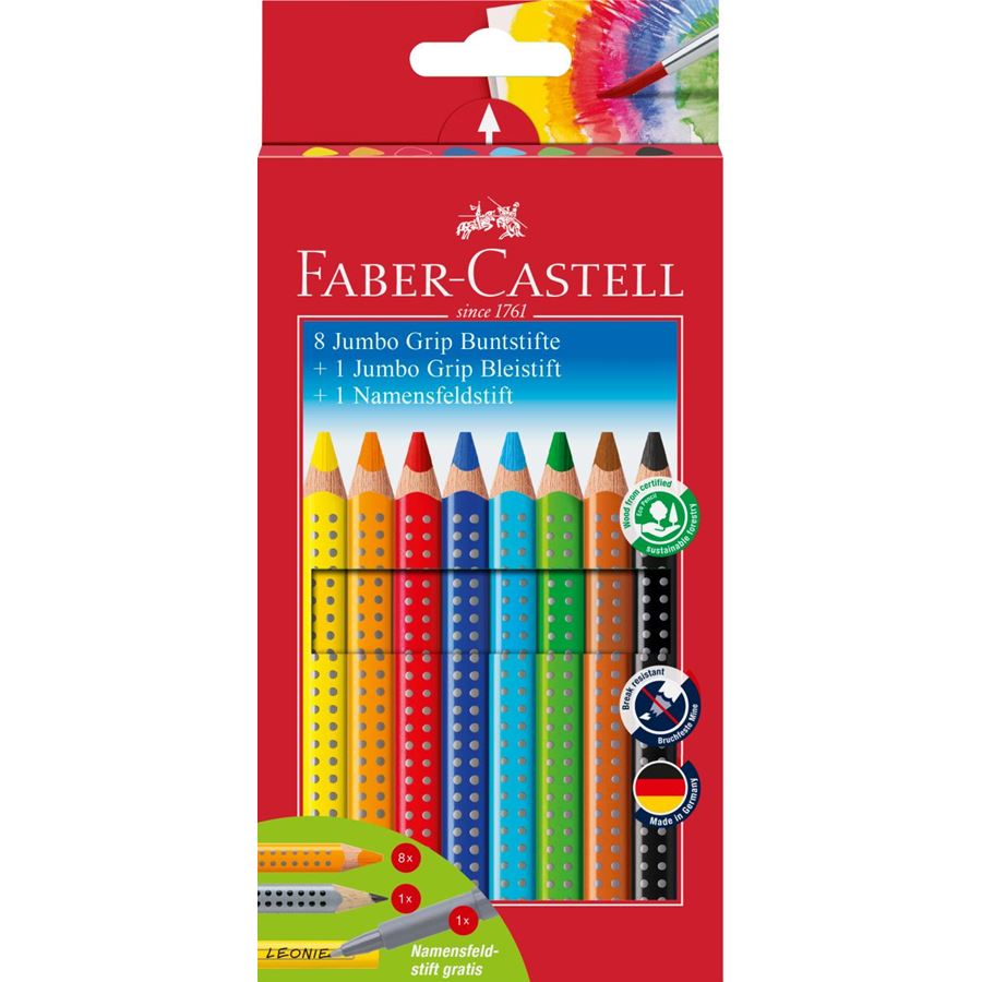 KARANDAŞ RƏNGLİ  JUMBO 8RƏNG +1+1 / 280921 / FABER CASTEL