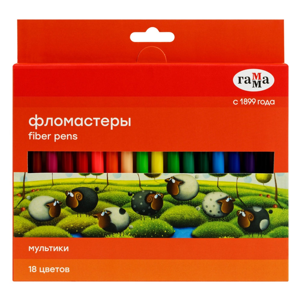 Flomaster 18 rəng / Multiki / 120822_18 / Qamma