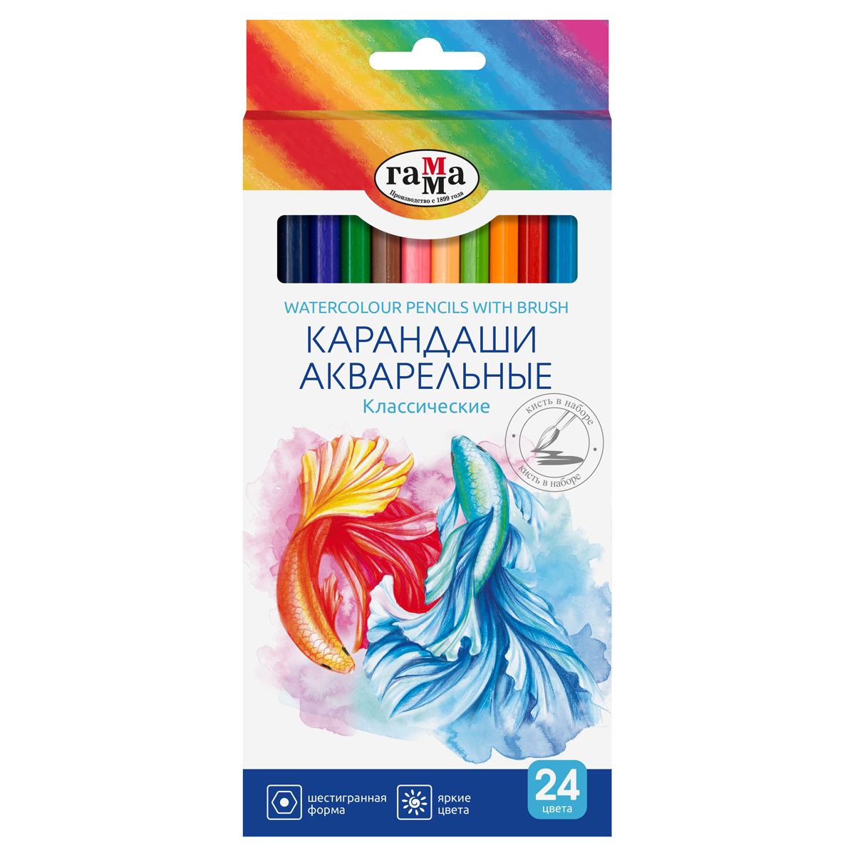 Karandaş 24 rəng / Akvarel / 221118_04_04 / Qamma