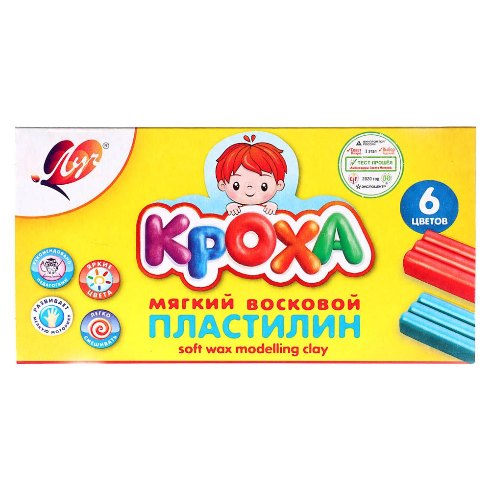 Plastilin 6 rəng / 12C 863-08 / Kroxa / LUÇ