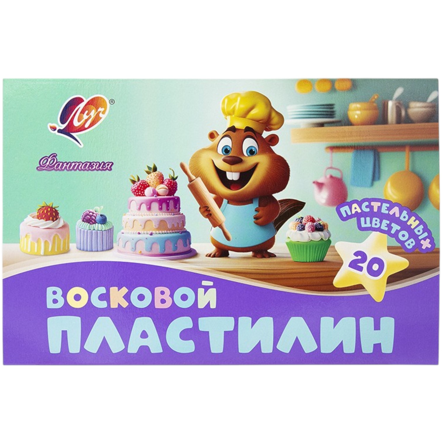 Plastilin 20 rəng / Voskovoy / 35C2292-08 / Fantaziya / Luç