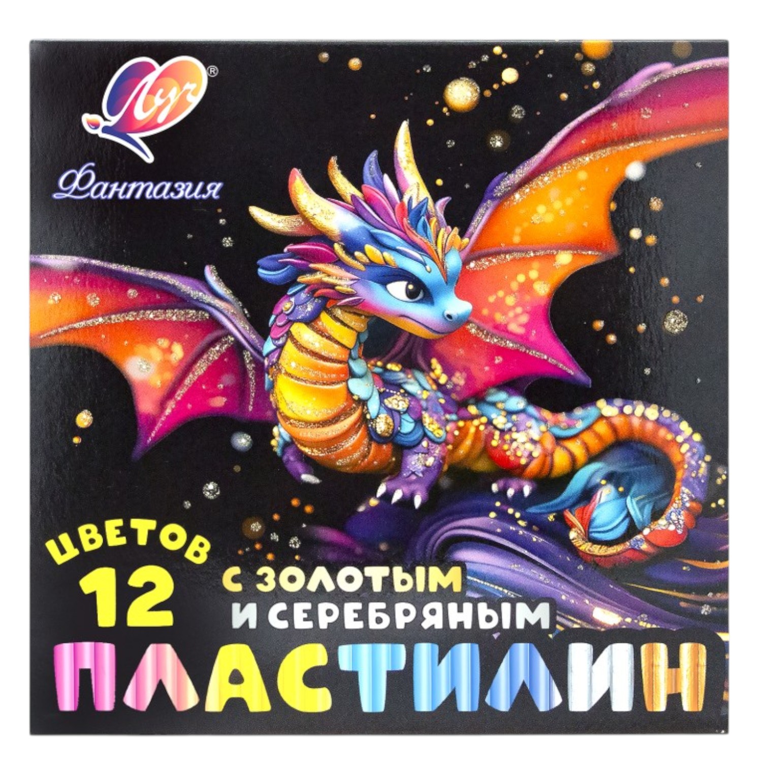 Plastilin 12 rəng / 35C2310-08 / Fantaziya / Luç