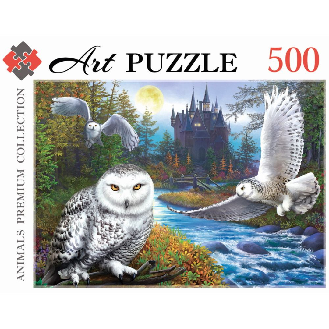 Pazl / 500 pieces / 33*47 sm / Белые совы / Х500-0437 / Prof-Press