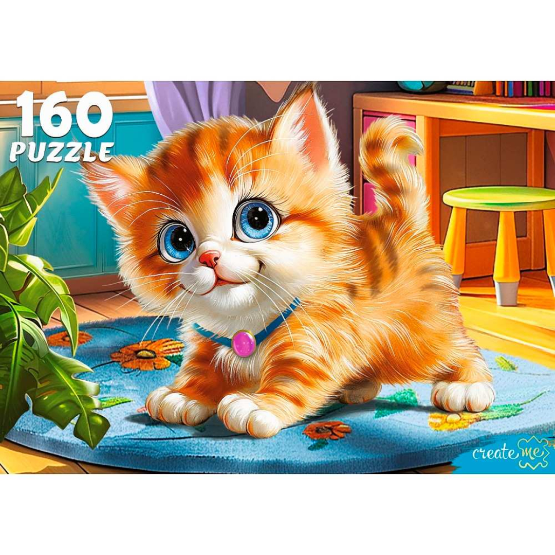 Pazl / 160 pieces / 25*17*4 sm / Милый рыжий котенок / Ф160-4542 / Рыжий кот