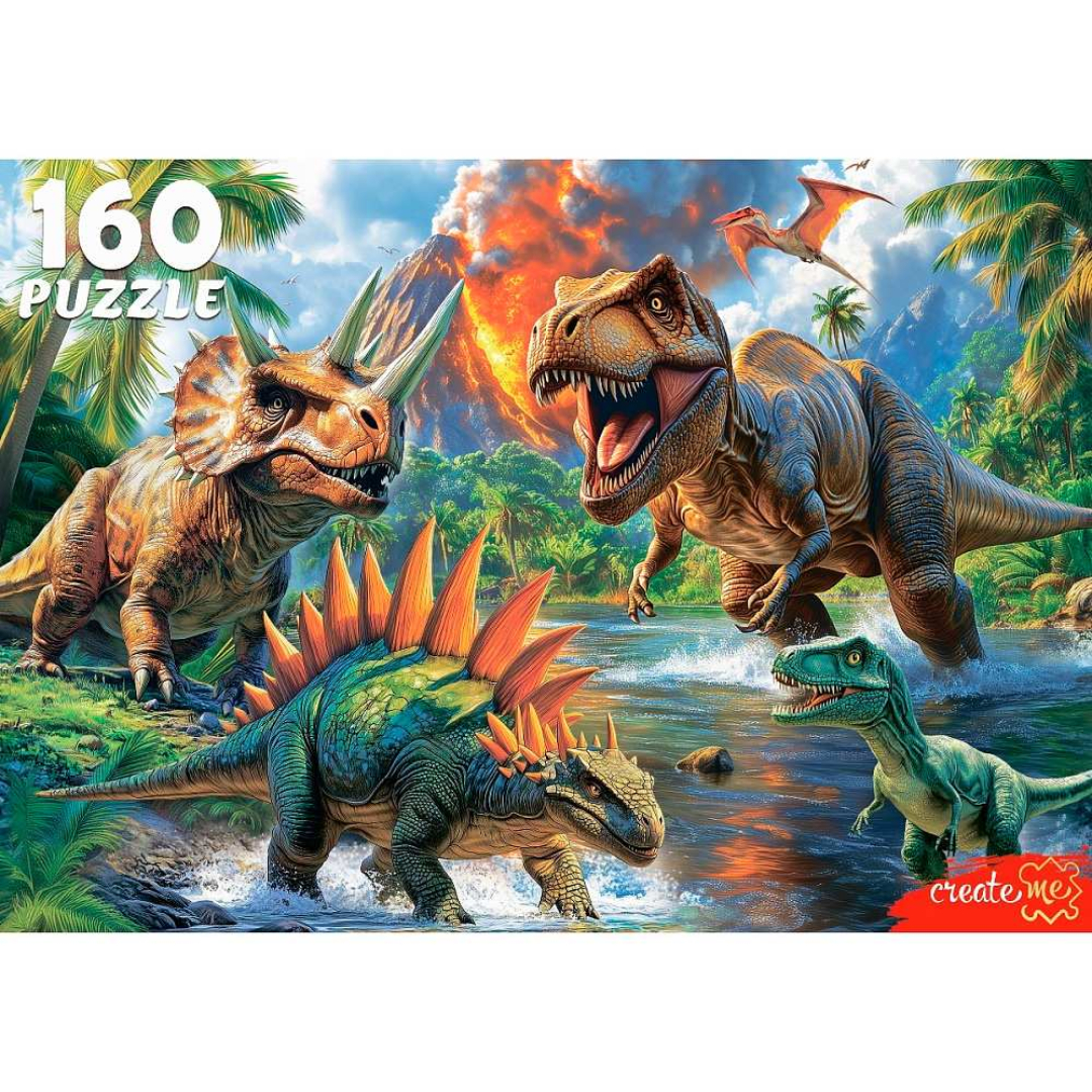 Pazl / 160 pieces / 25*18*4 sm / Эпоха динозавров / Ф160-4545 / Рыжий кот