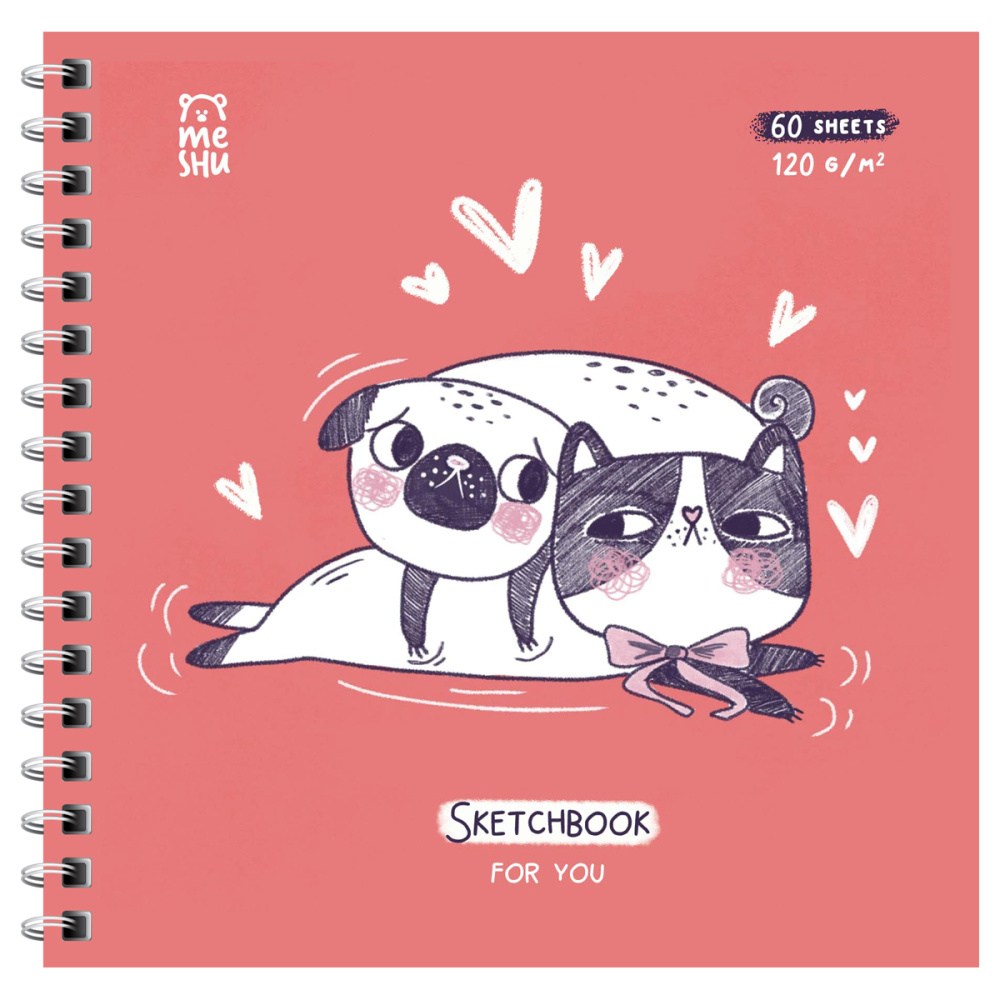 SKETCH BOOK MESHU 150*150 60 VƏRƏQLI "АМУРНАЯ ИСТОРИЯ" SOFT-TOUCH, 120Г/М2 / MS_53038