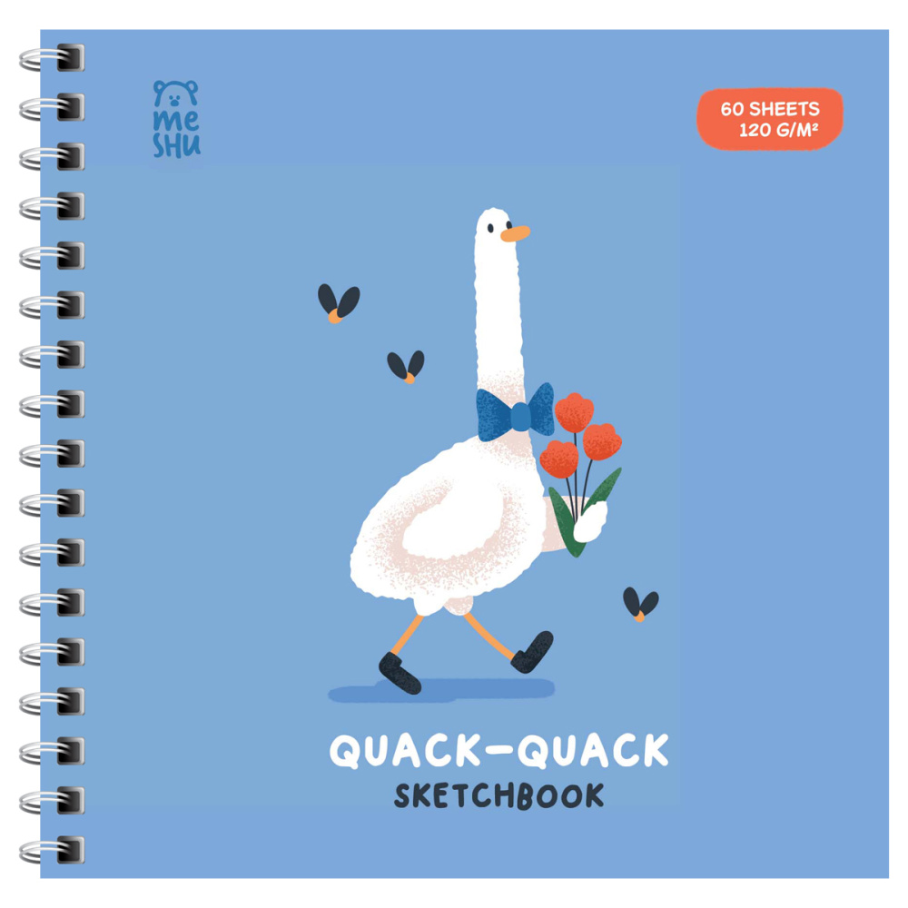 SKETCH BOOK MESHU 150*150 60 VƏRƏQLI "QUACK-QUACK" SOFT-TOUCH, 120Г/М2 / MS_53040