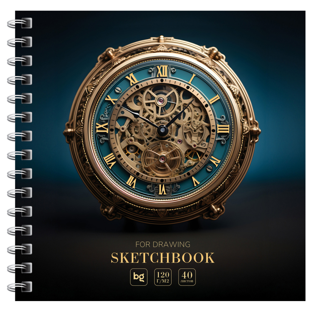 SKETCH BOOK BG 170*170 40 VƏRƏQLI "STEAMPUNK.TIME" SOFT TOUCH, 120Г/М2 / Скв40гр_58080