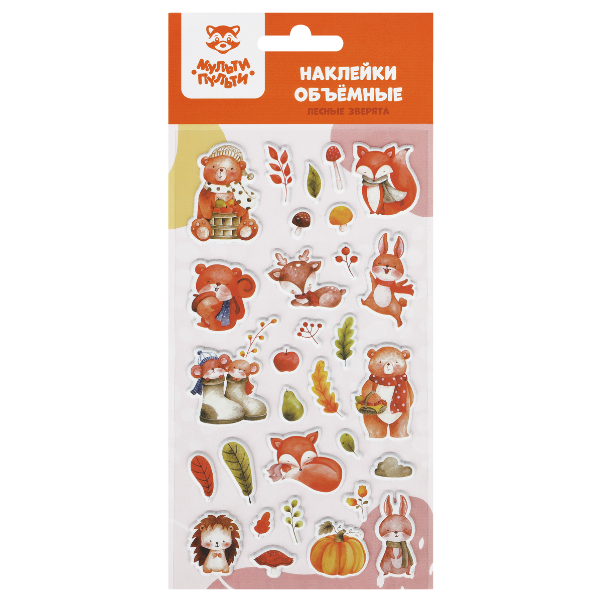 STİCKER MULTI-PULTI ЛЕСНЫЕ ЗВЕРЯТА 22*10СМ / PS_59261