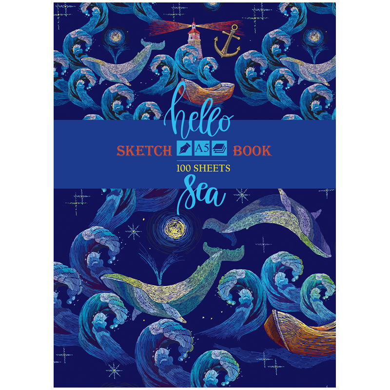 SKETCH BOOK BG A5 100 VƏRƏQLI "HELLO SEA" / С5т100_лм 8491