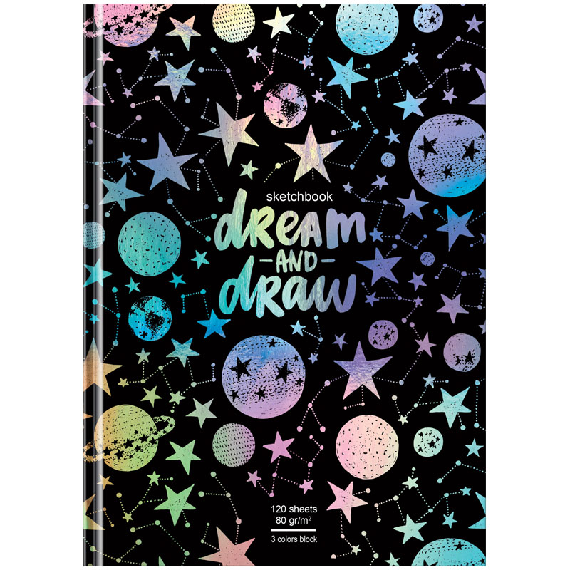 SKETCH BOOK BG A5 120 VƏRƏQLI "МЕЧТАЙ И РИСУЙ" / С5т120_лм_вл 9076