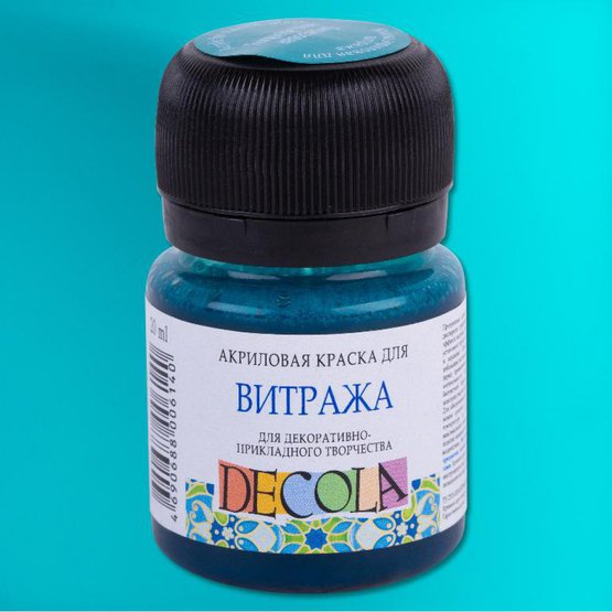 Akril boya  dlya vitraja / Dlya Dekorativnoqo Tvorçestva / Biryuzovaya / 4226507 / Decola