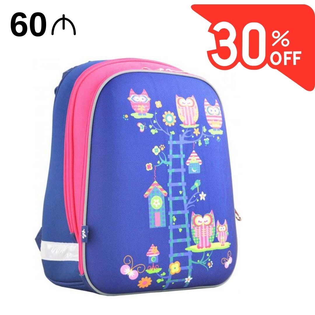 Çanta məktəbli OWL blue 38x29x15sm - 554495