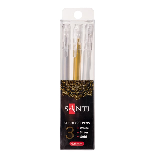 Qələm 0.6 mm / Qara kağızda yazmaq üçün / 420366 / SANTI