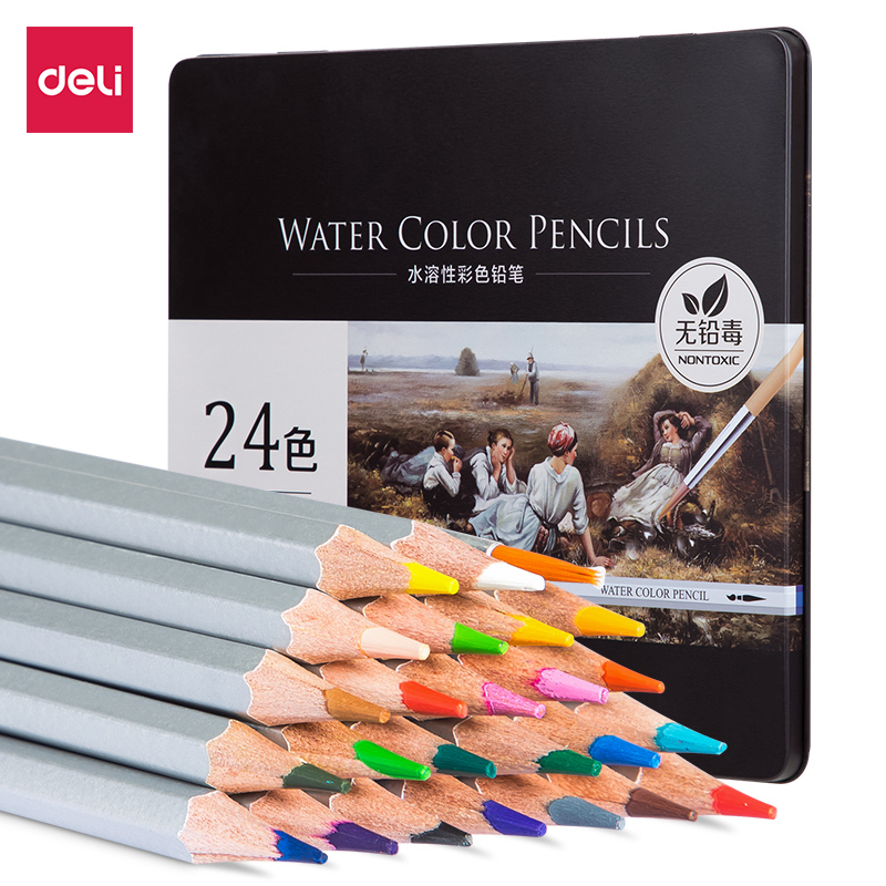 KARANDAŞ 24 RƏNGLİ \ WATER COLOR \ 6521 \ DELI