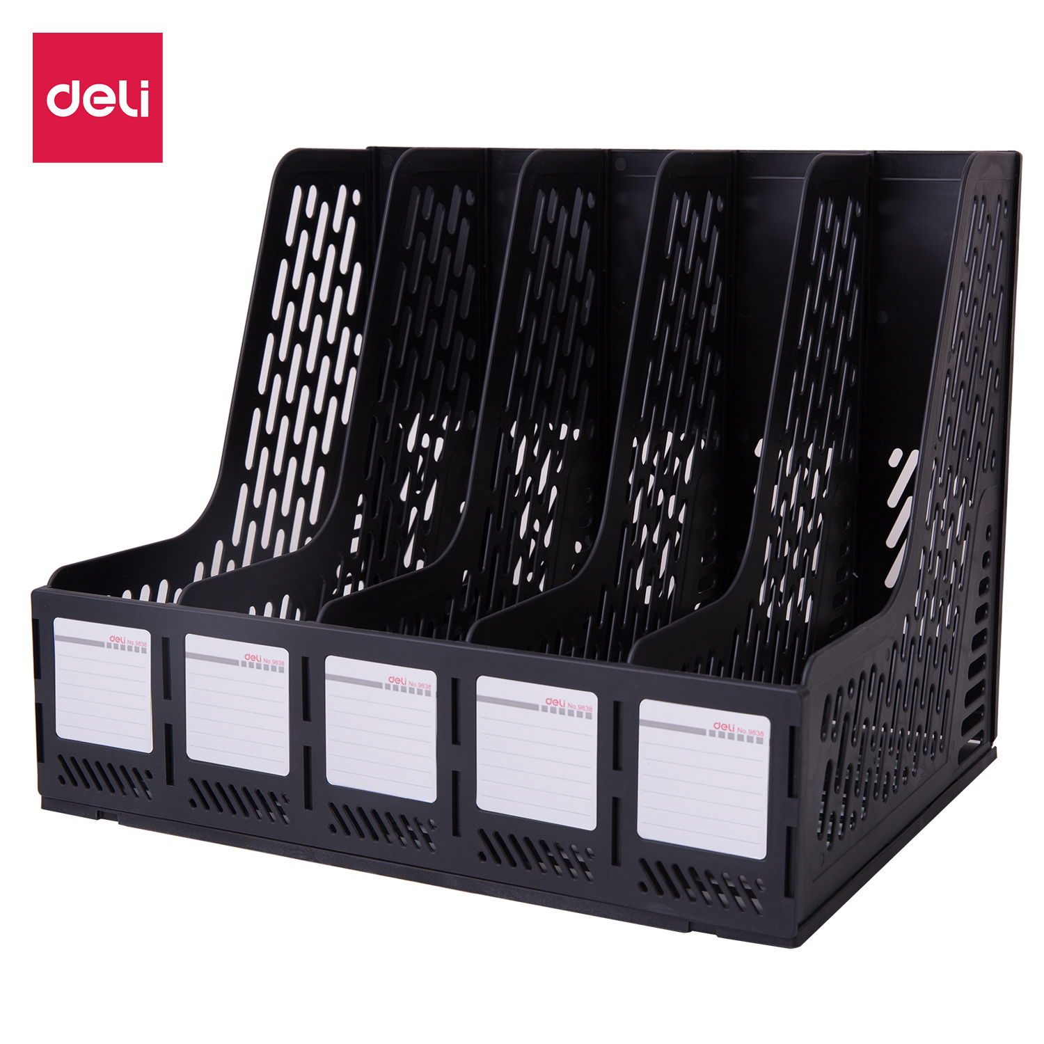 Sənəd rəfi qara / 5-li plastik / E9838 / Deli