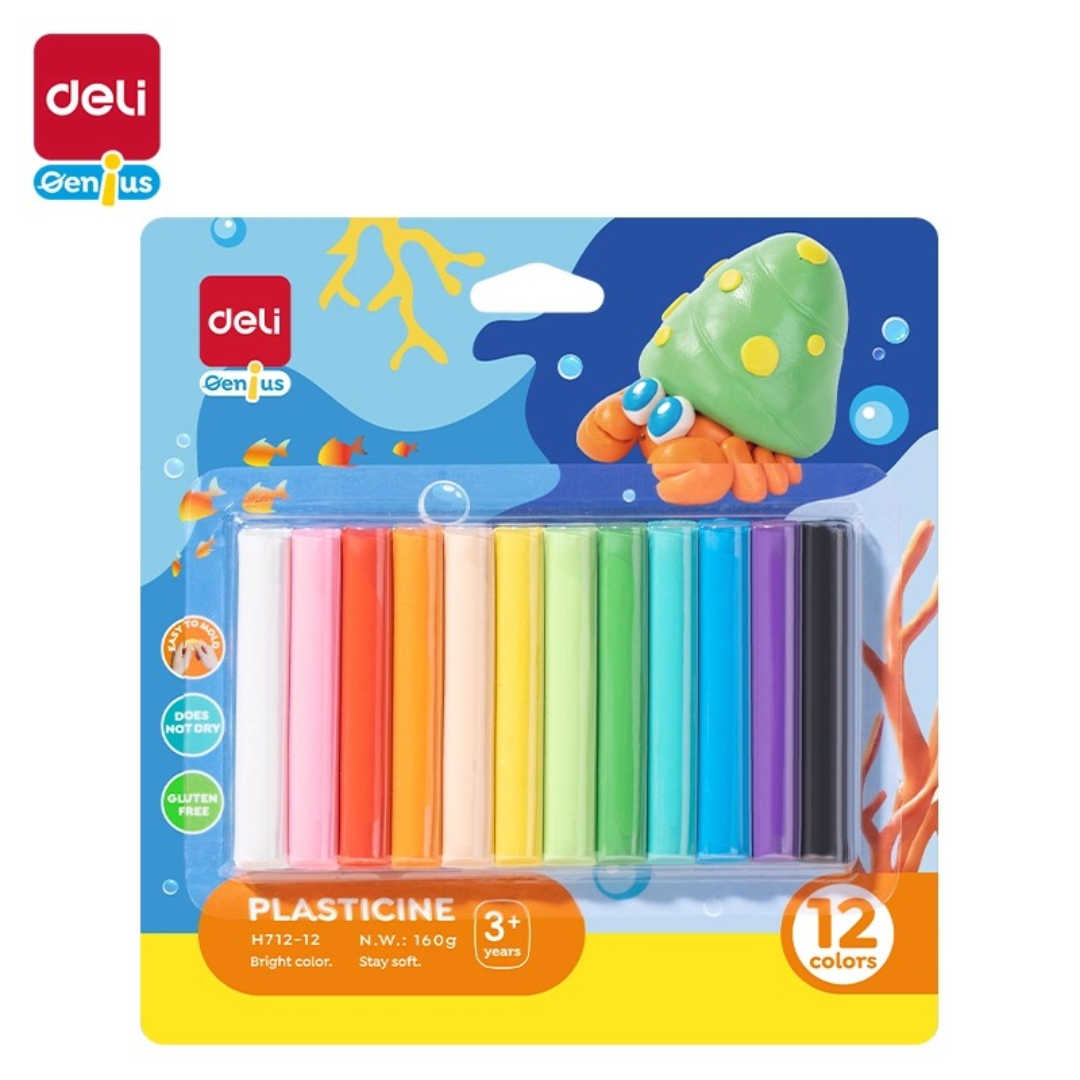 Plastilin 12 rəng / H712-12 / Deli